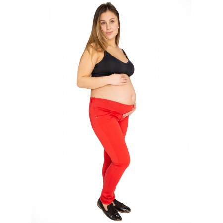 Джинси для вагітних Червоні